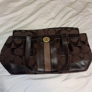 Chocolate brown authentic Coach purse lightly used.